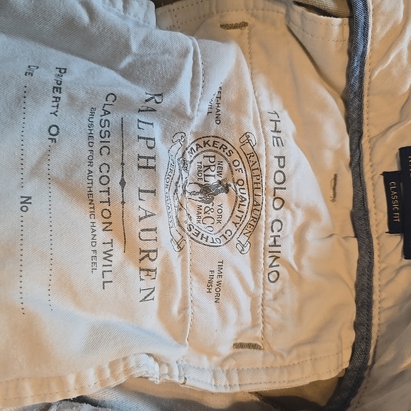 Ralph Lauren Men's Polo Chino Pants - Classic Fit, Cream - Picture 11 of 12